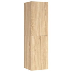 vidaXL TV Cabinet Sonoma Oak Engineered Wood Wall Mounted Stand Living Room