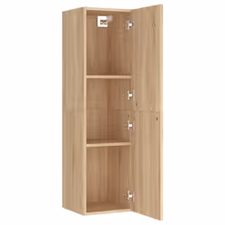 vidaXL TV Cabinet Sonoma Oak Engineered Wood Wall Mounted Stand Living Room - Additional view 5