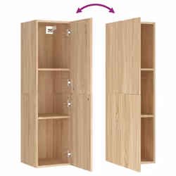vidaXL TV Cabinet Sonoma Oak Engineered Wood Wall Mounted Stand Living Room - Additional view 6