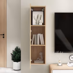 vidaXL TV Cabinet Sonoma Oak Engineered Wood Wall Mounted Stand Living Room - Additional view 9