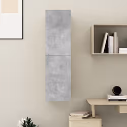 vidaXL TV Cabinet Concrete Grey Engineered Wood Wall Mounted Stand Living Room - Additional view 10