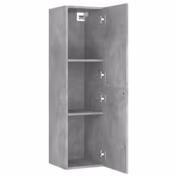 vidaXL TV Cabinet Concrete Grey Engineered Wood Wall Mounted Stand Living Room - Additional view 5
