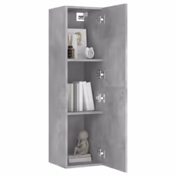 vidaXL TV Cabinet Concrete Grey Engineered Wood Wall Mounted Stand Living Room - Additional view 8