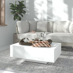 vidaXL Coffee Table White Engineered Wood Living Room Furniture Couch Table