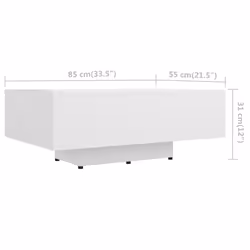 vidaXL Coffee Table White Engineered Wood Living Room Furniture Couch Table - Additional view 4