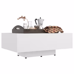vidaXL Coffee Table White Engineered Wood Living Room Furniture Couch Table - Additional view 5