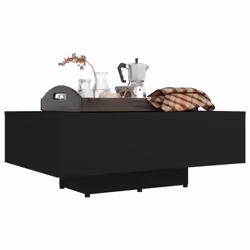 vidaXL Coffee Table Black Engineered Wood Living Room Furniture Couch Table - Additional view 5