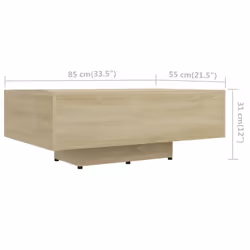 vidaXL Coffee Table Sonoma Oak Engineered Wood Indoor Furniture Couch Table - Additional view 6