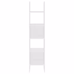vidaXL Book Cabinet White Chipboard Bookcase Standing Shelf Storage Rack Room