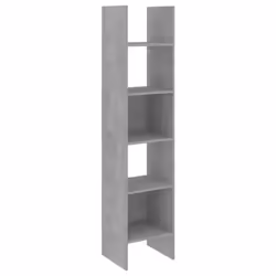 vidaXL Book Cabinet Concrete Grey Engineered Wood Bookcase Standing Storage