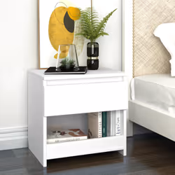 VidaXL 803443 nightstand/bedside table White - Additional view 2