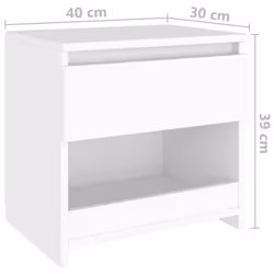 VidaXL 803443 nightstand/bedside table White - Additional view 6