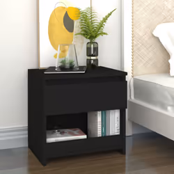 VidaXL 803445 nightstand/bedside table Black