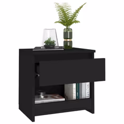 VidaXL 803445 nightstand/bedside table Black