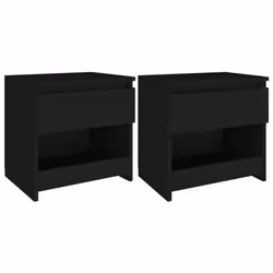 VidaXL 803446, Black, Wood, 400 mm, 300 mm, 390 mm, 2 pc(s)