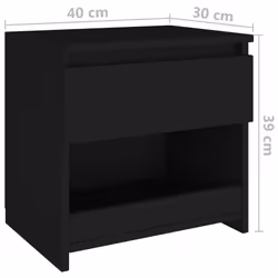 VidaXL 803446 nightstand/bedside table Black - Additional view 8