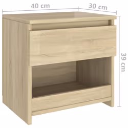 VidaXL 803449 nightstand/bedside table Oak - Additional view 7