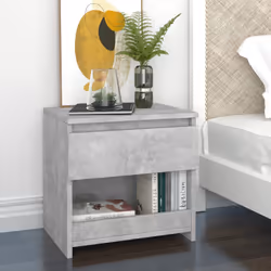 VidaXL 803452 nightstand/bedside table Concrete colour
