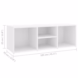 vidaXL Shoe Storage Bench White Engineered Wood Shoe Storage Cabinet Cupboard - Additional view 6