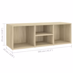 vidaXL Shoe Storage Bench Sonoma Oak Engineered Wood Shoe Storage Cupboard - Additional view 6