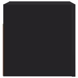 vidaXL 2x Wall Mounted TV Cabinets Black Hanging Cupboard TV Unit Hifi Cabinet - Additional view 5