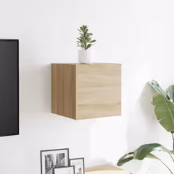 vidaXL Wall Mounted TV Cabinet Sonoma Oak Hanging Cupboard Home TV Stand Unit