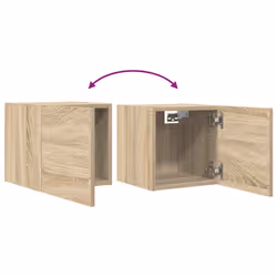 vidaXL 2x Wall Mounted TV Cabinets Sonoma Oak Hanging Cupboard TV Stand Unit - Additional view 7