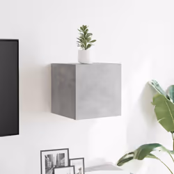 vidaXL Wall Mounted TV Cabinet Concrete Grey Floating Cupboard Stereo Cabinet - Additional view 7