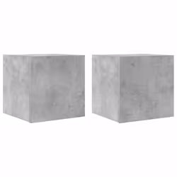 vidaXL 2x Wall Mounted TV Cabinets Concrete Grey Hanging Cupboard TV Stand