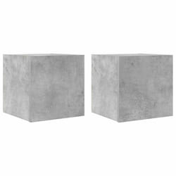 vidaXL 2x Wall Mounted TV Cabinets Concrete Grey Hanging Cupboard TV Stand