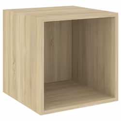 vidaXL Wall Cabinet Sonoma Oak 37x37x37 cm Chipboard Storage Hanging Shelf - Additional view 2