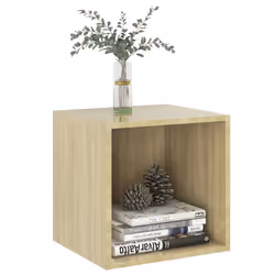 vidaXL Wall Cabinet Sonoma Oak 37x37x37 cm Chipboard Storage Hanging Shelf - Additional view 3