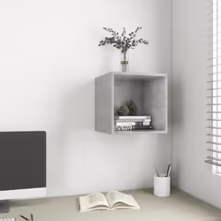 vidaXL Wall Cabinet Concrete Grey Engineered Wood Storage Hanging Cabinet