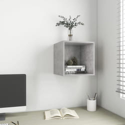 vidaXL Wall Cabinet Concrete Grey Engineered Wood Storage Hanging Cabinet