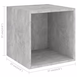 vidaXL Wall Cabinet Concrete Grey Engineered Wood Storage Hanging Cabinet - Additional view 4