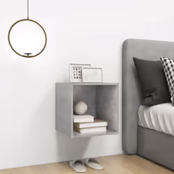 vidaXL Wall Cabinet Concrete Grey Engineered Wood Storage Hanging Cabinet - Additional view 5