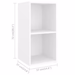 vidaXL Wall-mounted TV Cabinet White Engineered Wood Hifi Unit Plasma Cabinet - Additional view 4