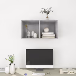 vidaXL Wall-mounted TV Cabinet Concrete Grey Engineered Wood Plasma Cabinet - Additional view 6
