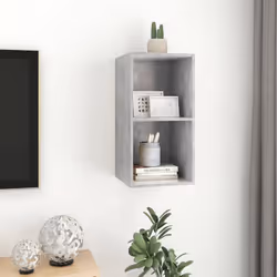 vidaXL Wall-mounted TV Cabinet Concrete Grey Engineered Wood Plasma Cabinet - Additional view 7