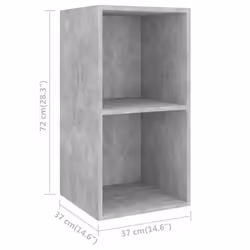 vidaXL Wall-mounted TV Cabinet Concrete Grey Engineered Wood Plasma Cabinet - Additional view 9
