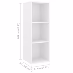 vidaXL Wall-mounted TV Cabinet White Engineered Wood Hifi Unit Plasma Cabinet - Additional view 9