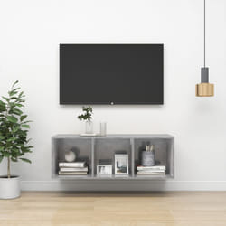 vidaXL Wall-mounted TV Cabinet Concrete Grey Engineered Wood Hifi Unit Cabinet