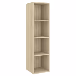 vidaXL Wall-mounted TV Cabinet Sonoma Oak Engineered Wood Hifi Unit Cabinet