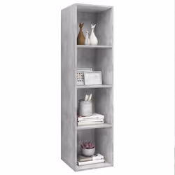 vidaXL Wall-mounted TV Cabinet Concrete Grey Engineered Wood Unit Cabinet