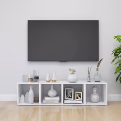 vidaXL TV Cabinet Home White Engineered Wood Stereo Furniture HiFi Cabinet - Additional view 9