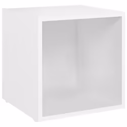 vidaXL 2x TV Cabinets White Engineered Wood Stereo Furniture HiFi Cabinet