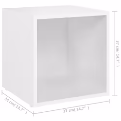 vidaXL 2x TV Cabinets White Engineered Wood Stereo Furniture HiFi Cabinet - Additional view 8