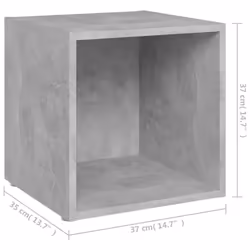 vidaXL 2x TV Cabinets Concrete Grey Engineered Wood Unit Furniture Cabinet - Additional view 9