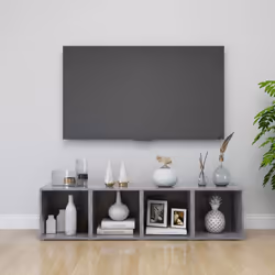 vidaXL 4x TV Cabinets Concrete Grey Engineered Wood Unit Furniture Cabinet