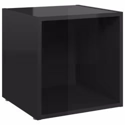 vidaXL 4x TV Cabinets High Gloss Black Engineered Wood Unit Furniture Cabinet